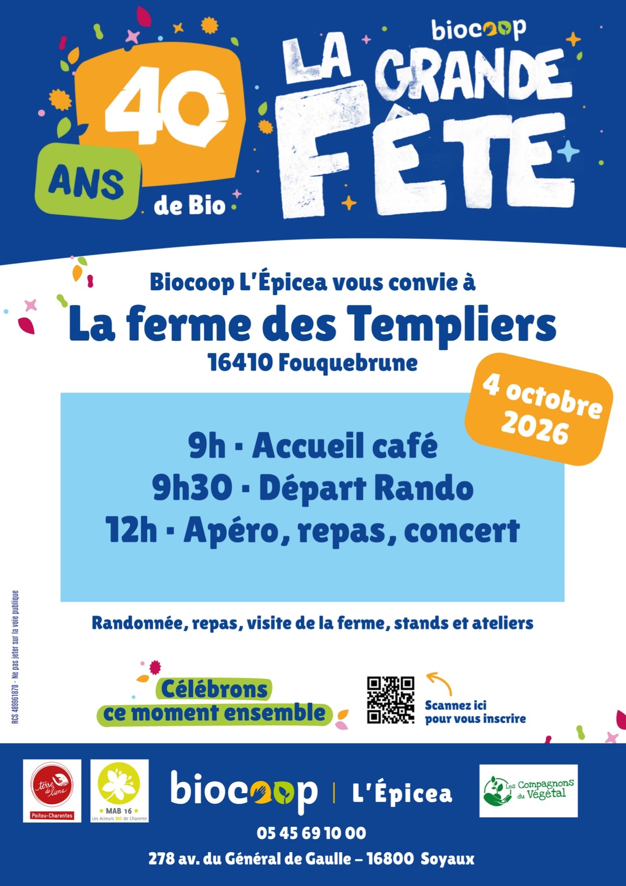 La Grande Fête des 40 ans de la Bio avec Biocoop L’Épicea
